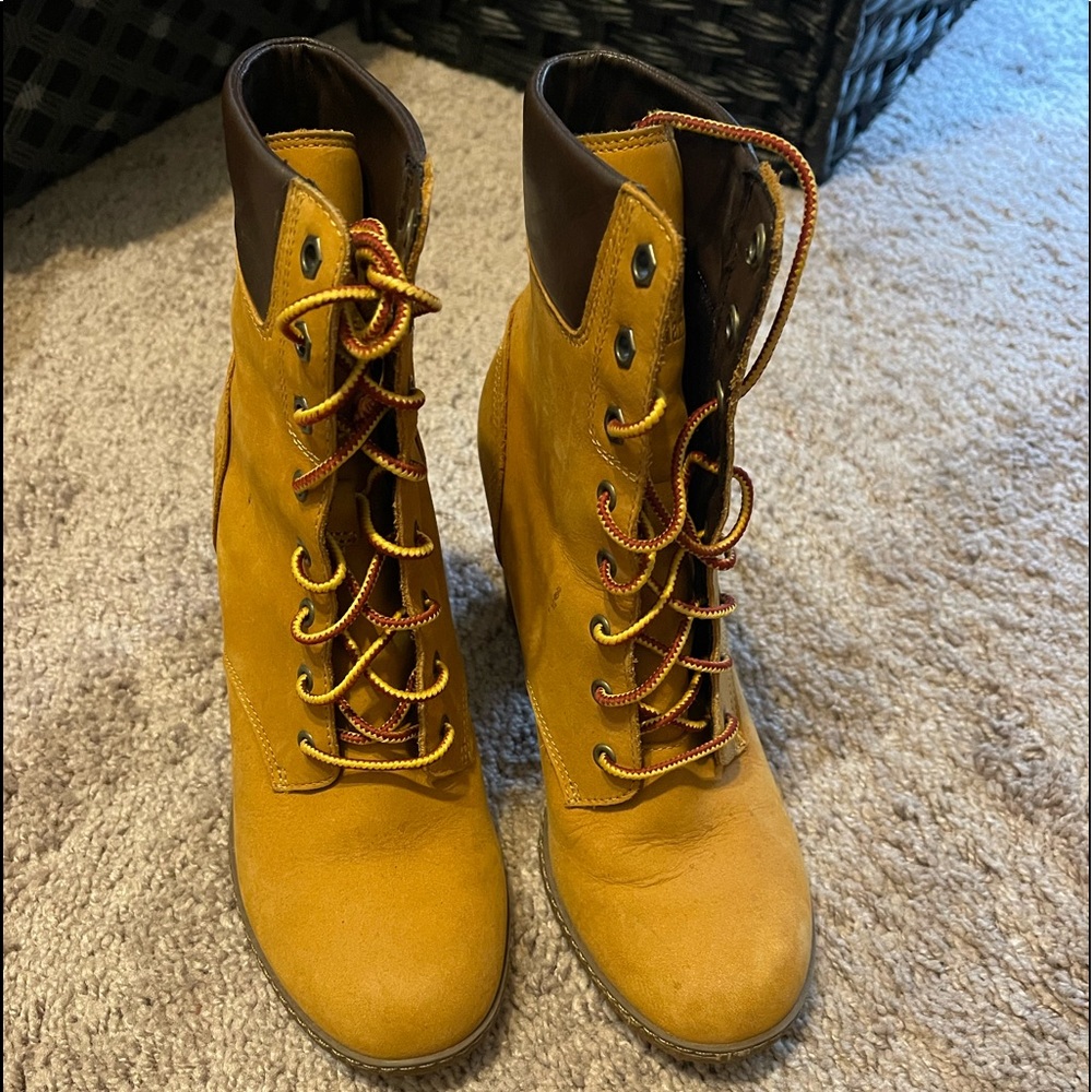 Brown Timberland Heel Boot